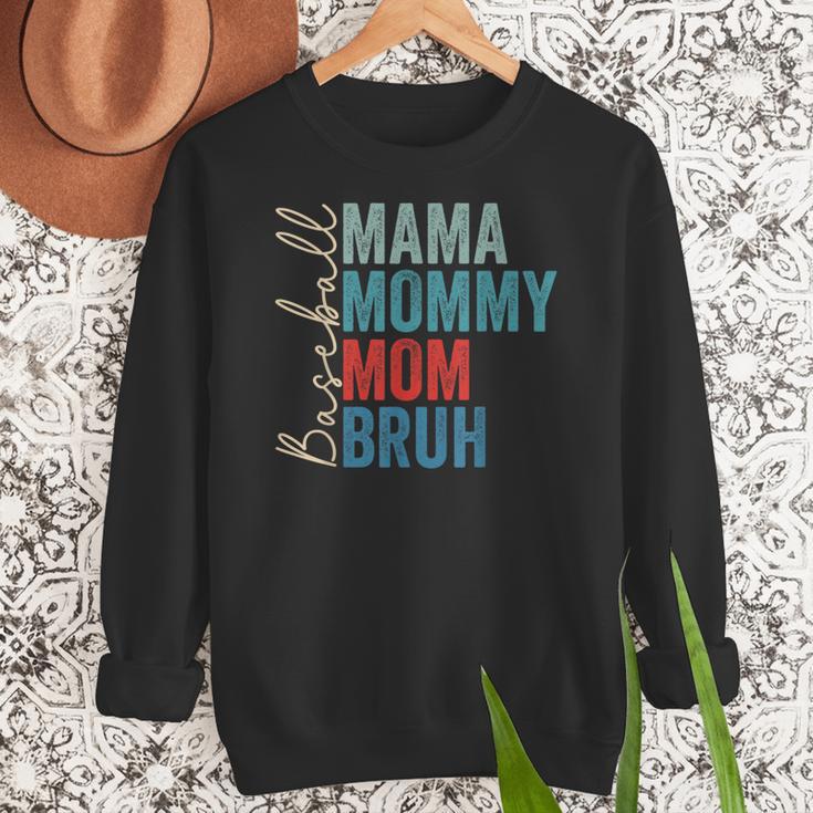 Mama Mommy Mom Bruh Baseball Mom Lover Mother's Day Women Crewneck Sweatshirt Mama Mommy Mom Bruh Baseball Mom Lover Mother's Day Women Crewneck Sweatshirt