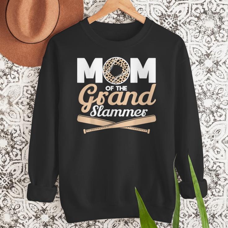 Mom Of The Grand Slammer Leopard Baseball Mom Women Crewneck Sweatshirt Mom Of The Grand Slammer Leopard Baseball Mom Women Crewneck Sweatshirt