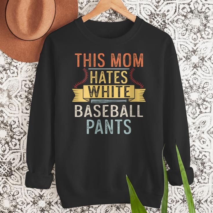 This Mom Hates White Baseball Pants Quote For a Baseball Mom Women Crewneck Sweatshirt This Mom Hates White Baseball Pants Quote For a Baseball Mom Women Crewneck Sweatshirt