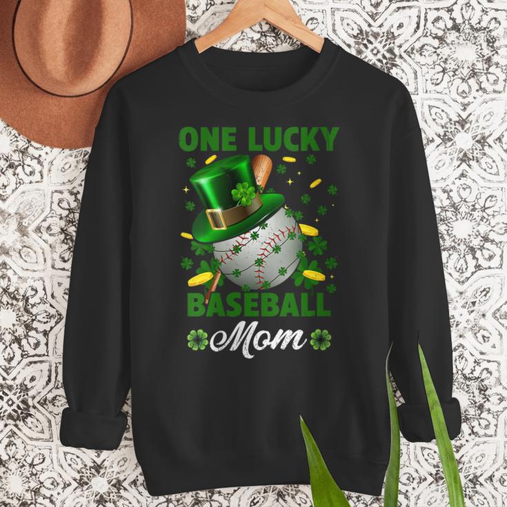 One Lucky Baseball Mom St Patricks Day One Lucky Mom Women Women Crewneck Sweatshirt One Lucky Baseball Mom St Patricks Day One Lucky Mom Women Women Crewneck Sweatshirt