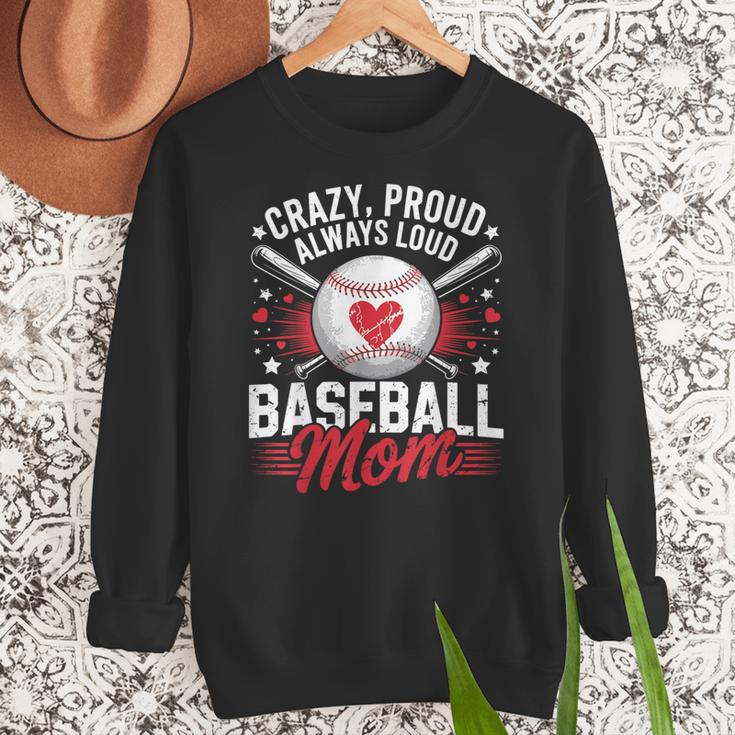 Proud Baseball Mom For Women Mom Baseball Mama Women Crewneck Sweatshirt Proud Baseball Mom For Women Mom Baseball Mama Women Crewneck Sweatshirt