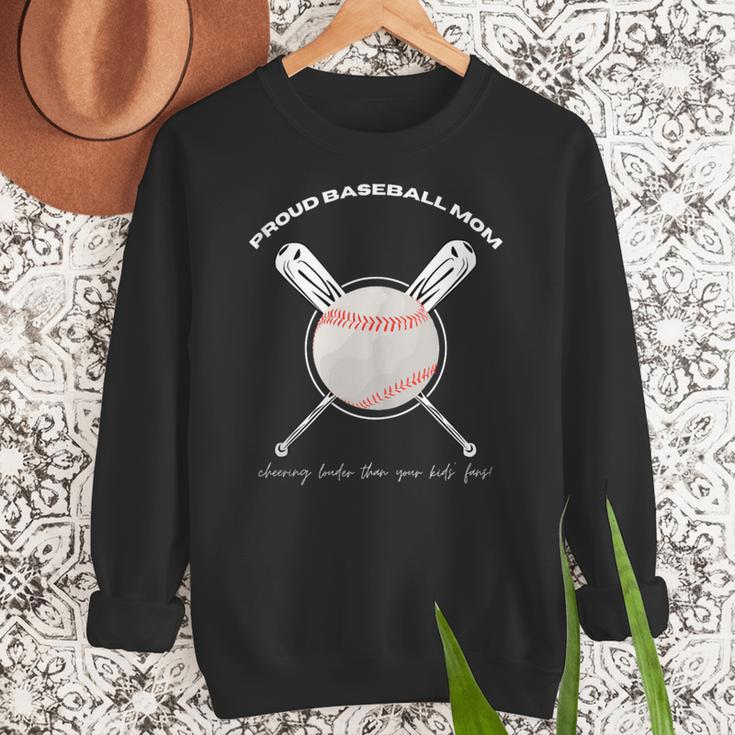 PROUD BASEBALL MOM Women Crewneck Sweatshirt
