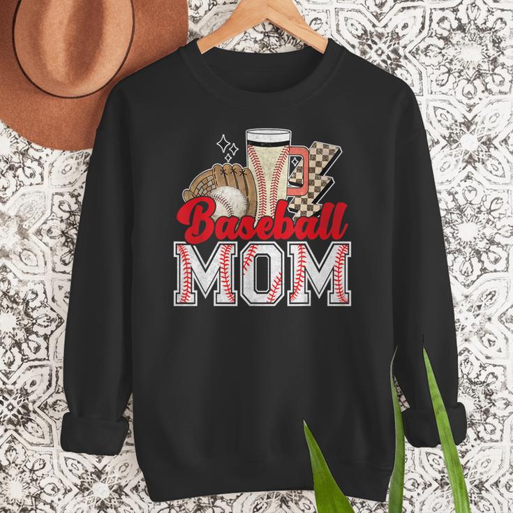 Retro Coffee Baseball Mama Mother's Day Baseball Mom Women Crewneck Sweatshirt Retro Coffee Baseball Mama Mother's Day Baseball Mom Women Crewneck Sweatshirt