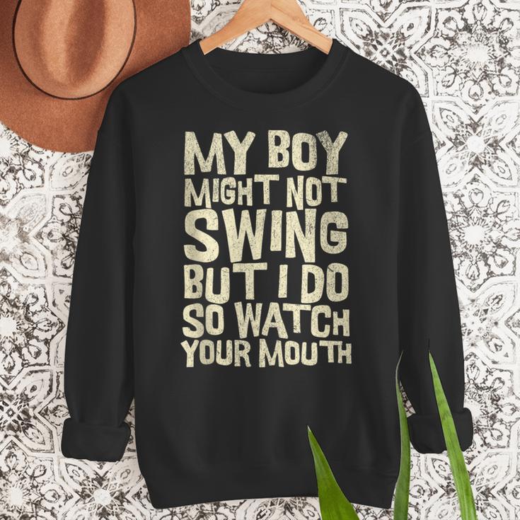 Sassy Baseball Mom Women Crewneck Sweatshirt