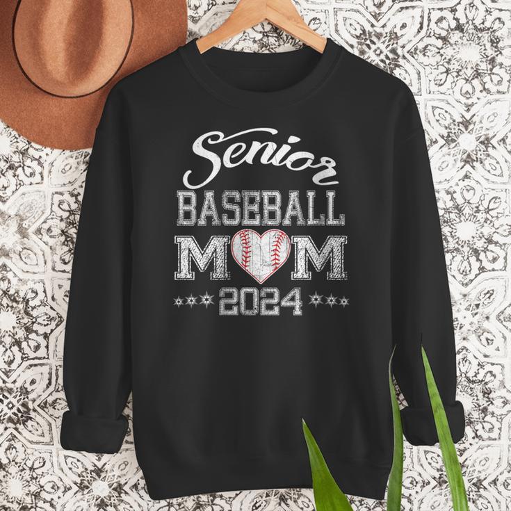 Senior Baseball Mom 2024 Class Of 2024 Graduation Women Crewneck Sweatshirt Senior Baseball Mom 2024 Class Of 2024 Graduation Women Crewneck Sweatshirt