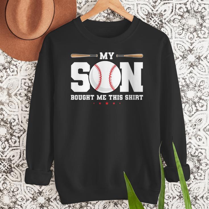 My Son Bought Me This Baseball Mom Women Crewneck Sweatshirt