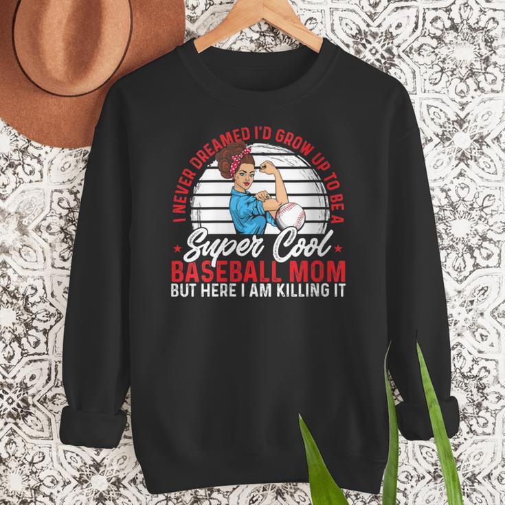 Super Cool Baseball Mom Here I'M Killing It Women Crewneck Sweatshirt Super Cool Baseball Mom Here I'M Killing It Women Crewneck Sweatshirt