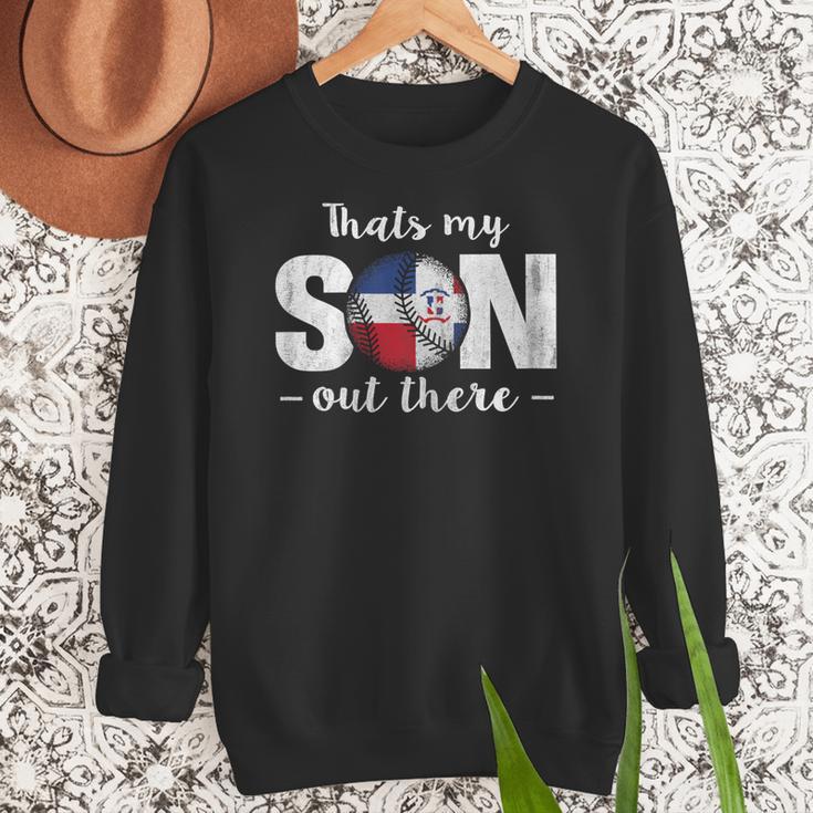 Thats My Son Out There For a Dominican Baseball Mom Women Crewneck Sweatshirt Thats My Son Out There For a Dominican Baseball Mom Women Crewneck Sweatshirt