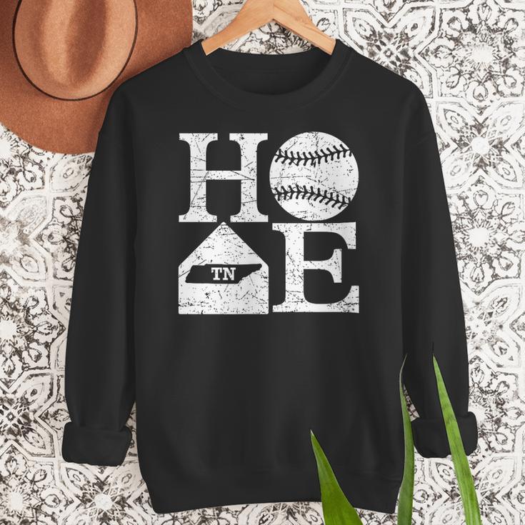 Vintage Baseball Home Tennessee State Outline Baseball Mom Women Crewneck Sweatshirt Vintage Baseball Home Tennessee State Outline Baseball Mom Women Crewneck Sweatshirt