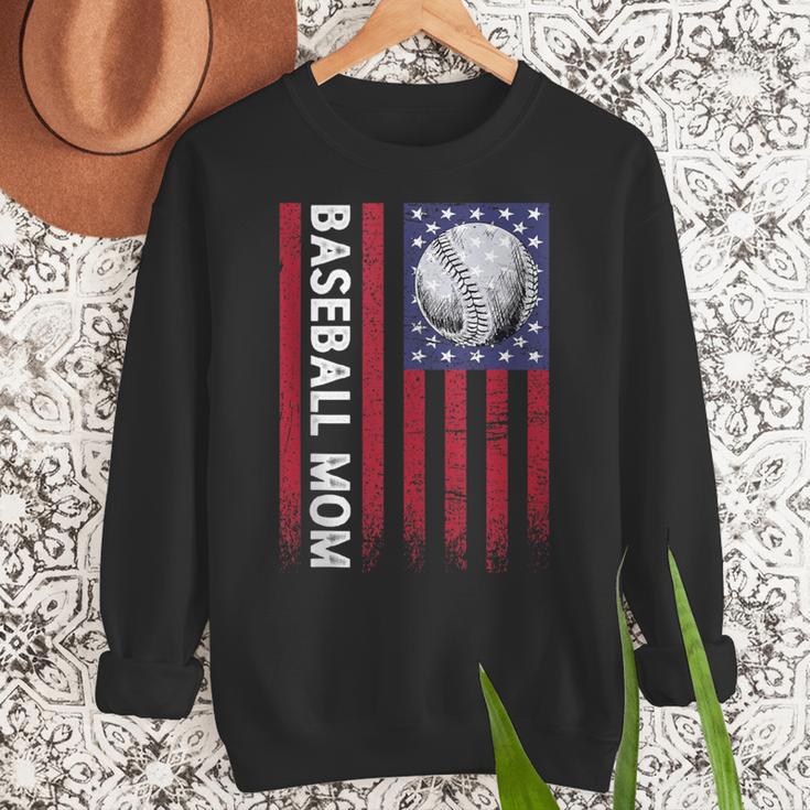 Vintage Baseball Mom Proud Family Summer Baseball Player Women Crewneck Sweatshirt Vintage Baseball Mom Proud Family Summer Baseball Player Women Crewneck Sweatshirt