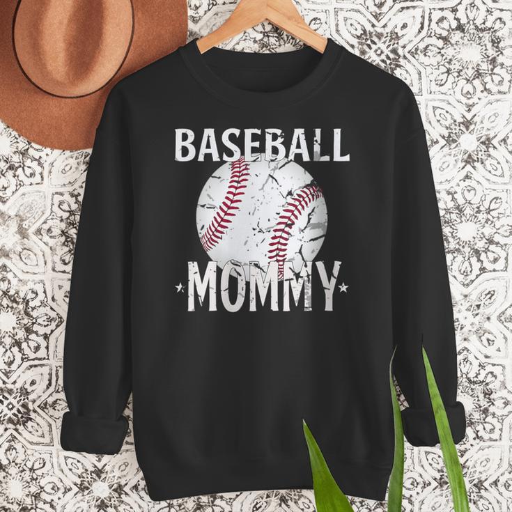 Vintage Baseball Mommy Mother's Day Sports Lover Mom Women Crewneck Sweatshirt