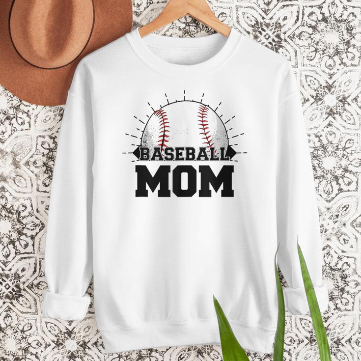 American Flag Patriotic Game Day Baseball Mom Women Crewneck Sweatshirt American Flag Patriotic Game Day Baseball Mom Women Crewneck Sweatshirt
