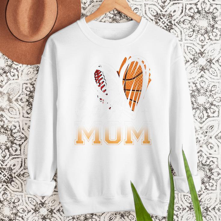 Ball Mom Heart Basketball Baseball Mom Premium Women Crewneck Sweatshirt Ball Mom Heart Basketball Baseball Mom Premium Women Crewneck Sweatshirt