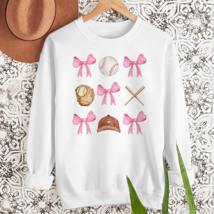 Baseball Coquette Bow Baseball Mama Baseball Mom Premium Women Crewneck Sweatshirt Baseball Coquette Bow Baseball Mama Baseball Mom Premium Women Crewneck Sweatshirt
