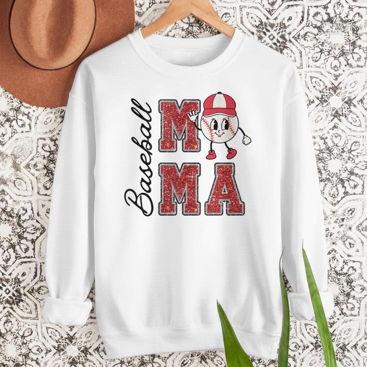 Baseball Mama Baseball Mom Game Day Senior Night Women Crewneck Sweatshirt Baseball Mama Baseball Mom Game Day Senior Night Women Crewneck Sweatshirt