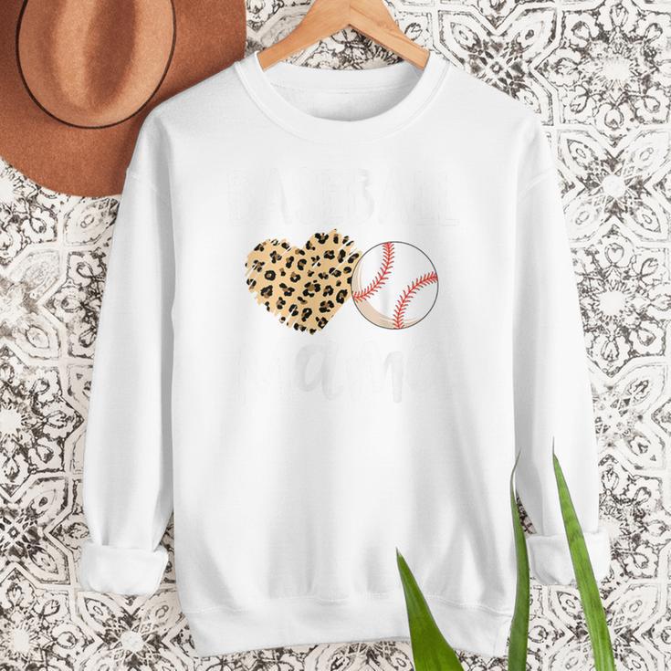 Baseball Mama For Baseball Mom Leopard Game Day Women Crewneck Sweatshirt Baseball Mama For Baseball Mom Leopard Game Day Women Crewneck Sweatshirt