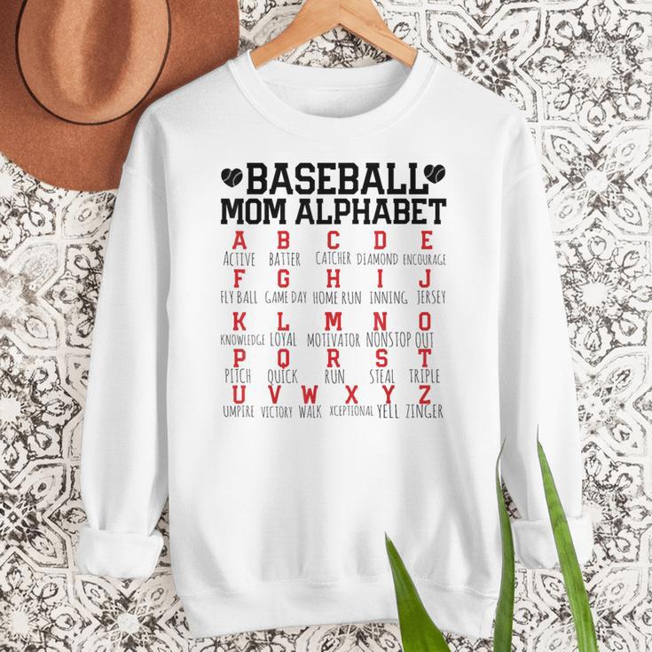 Baseball Mom Alphabet Women Crewneck Sweatshirt Baseball Mom Alphabet Women Crewneck Sweatshirt