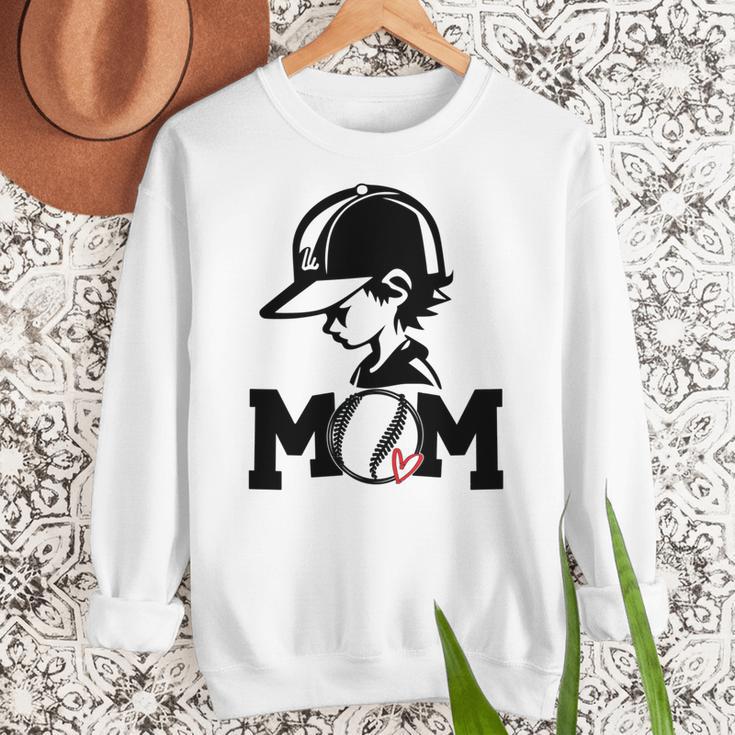 Baseball Mom American Baseball Cate Baseball Kid Women Crewneck Sweatshirt