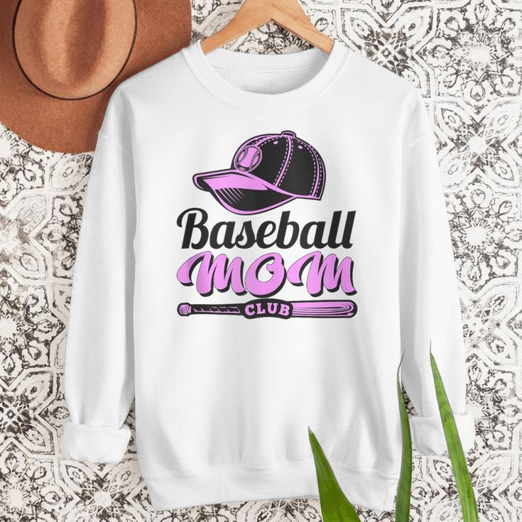Baseball Mom Club Cool Women Crewneck Sweatshirt
