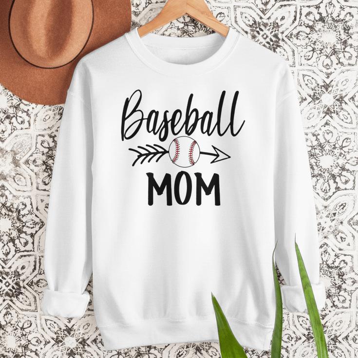 Baseball Mom Cute Arrow Father's Mother's Xmas Day Women Crewneck Sweatshirt Baseball Mom Cute Arrow Father's Mother's Xmas Day Women Crewneck Sweatshirt