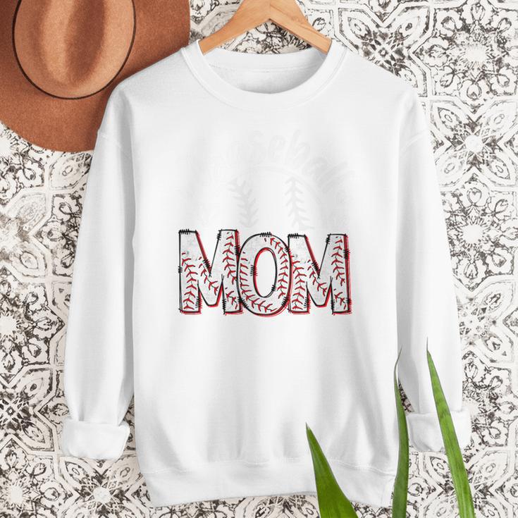 Baseball Mom Cute Baseball Mama Proud Senior Baseball Player Premium Women Crewneck Sweatshirt