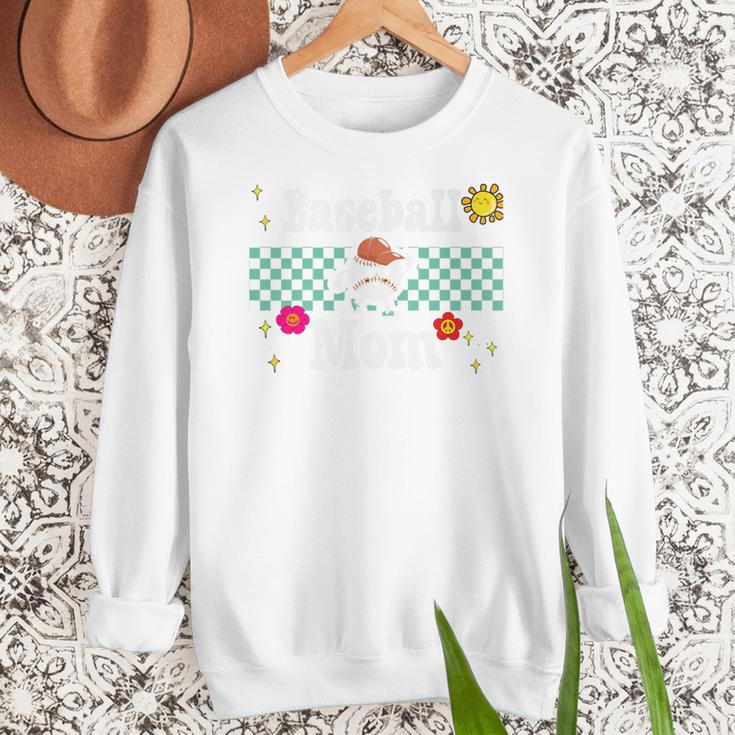 Baseball Mom Cute Retro Look Mothers Will Love Premium Women Crewneck Sweatshirt Baseball Mom Cute Retro Look Mothers Will Love Premium Women Crewneck Sweatshirt
