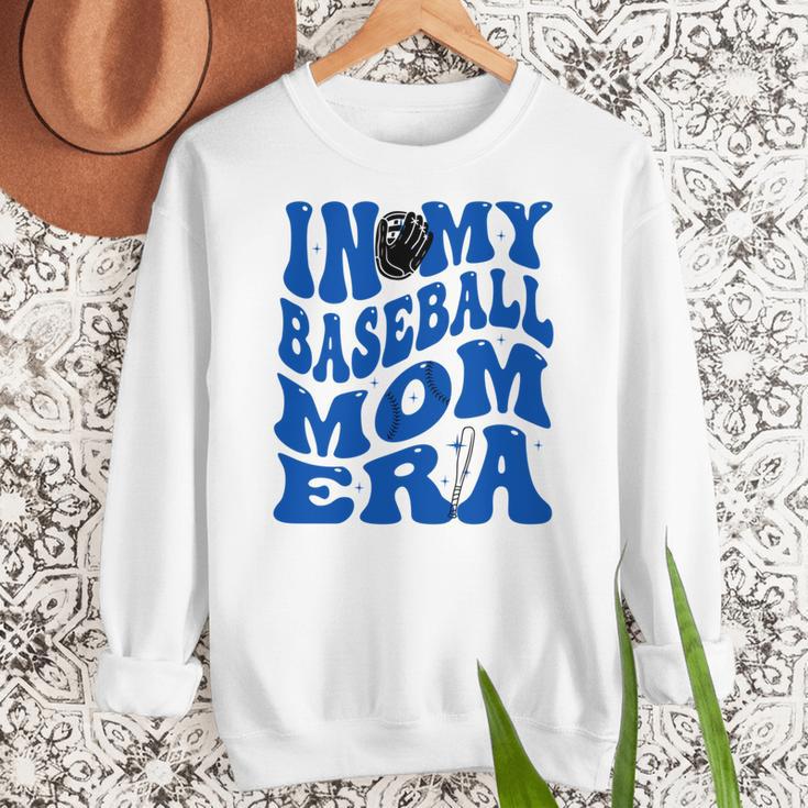 In My Baseball Mom Ear Blue Women Crewneck Sweatshirt In My Baseball Mom Ear Blue Women Crewneck Sweatshirt