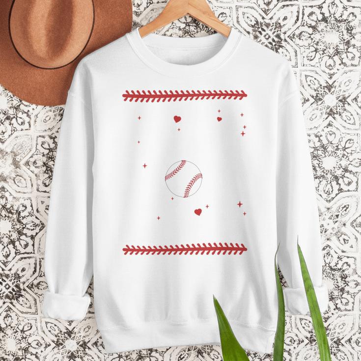 In My Baseball Mom Era Groovy Baseball Mom Team Mother's Day Women Crewneck Sweatshirt