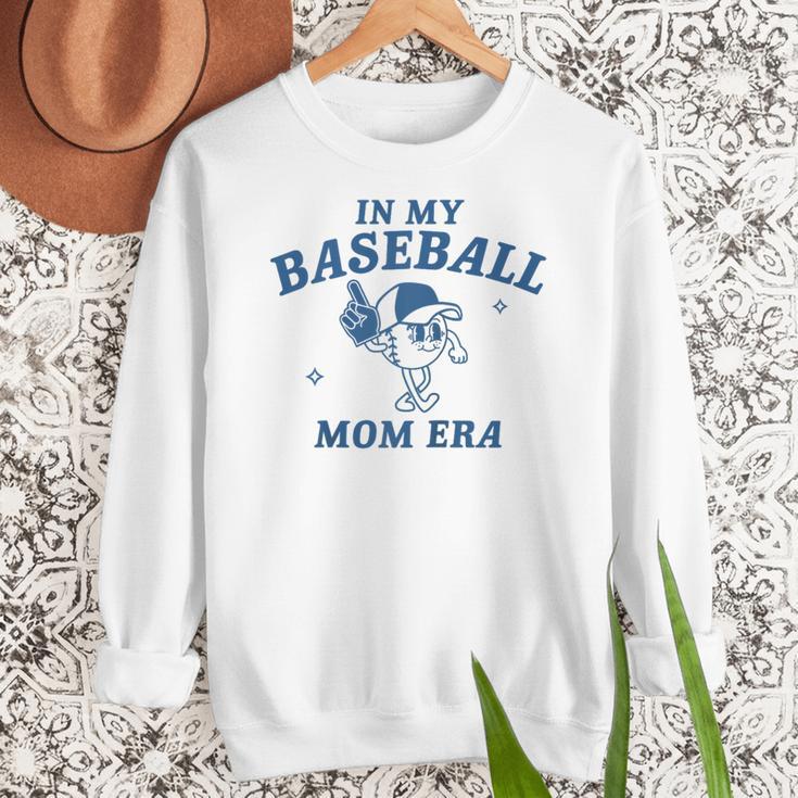 In My Baseball Mom Era Retro Game Day Mama Groovy Season Raglan Baseball Tee Women Crewneck Sweatshirt In My Baseball Mom Era Retro Game Day Mama Groovy Season Raglan Baseball Tee Women Crewneck Sweatshirt
