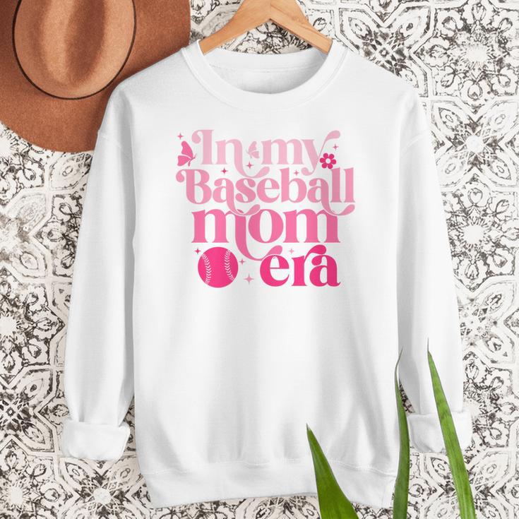 In My Baseball Mom Era Retro Mom Life Mother's Day 2024 Premium Women Crewneck Sweatshirt