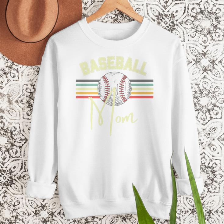 BASEBALL MOM Fun RETRO LOOK Premium Women Crewneck Sweatshirt BASEBALL MOM Fun RETRO LOOK Premium Women Crewneck Sweatshirt