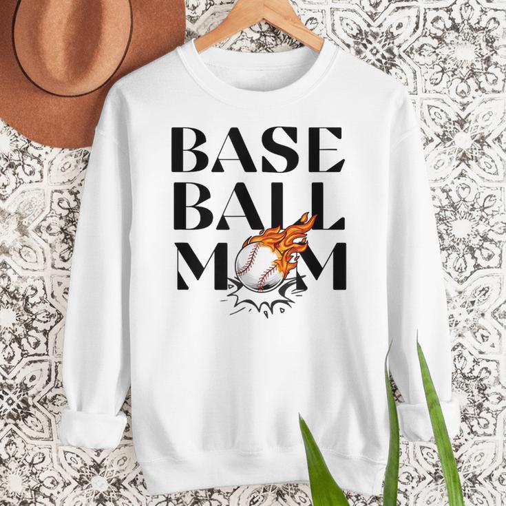 Baseball Mom Game Day Game Day Women Crewneck Sweatshirt