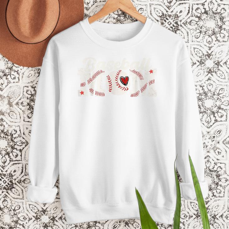 Baseball Mom Game Day Women Crewneck Sweatshirt