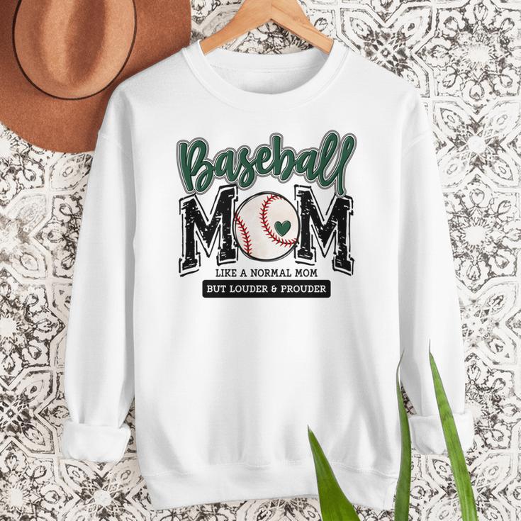 Baseball Mom Green Varsity Baseball Mama Cute Mother's Day Women Crewneck Sweatshirt Baseball Mom Green Varsity Baseball Mama Cute Mother's Day Women Crewneck Sweatshirt