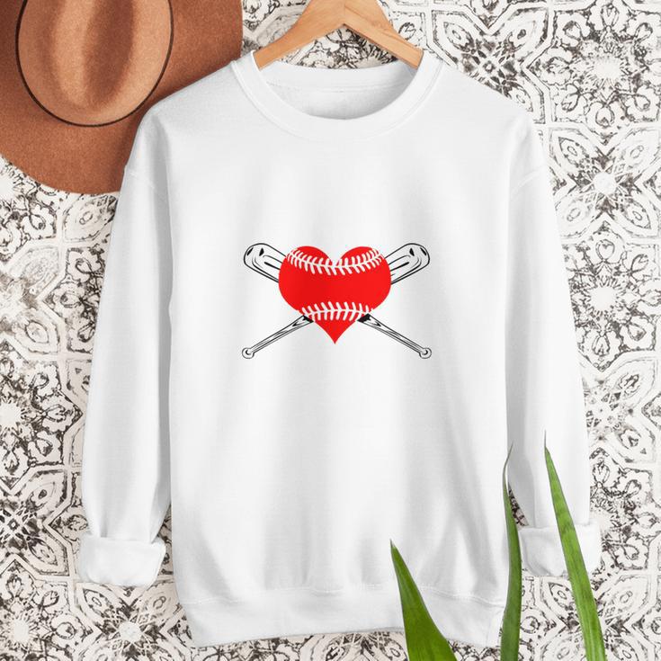 Baseball Mom Humor I Teach My Kids To Hit And Steal Women Crewneck Sweatshirt