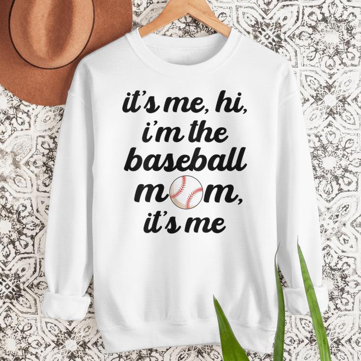 Baseball Mom It's Me Hi It's Me I'm The Baseball Mom Women Crewneck Sweatshirt Baseball Mom It's Me Hi It's Me I'm The Baseball Mom Women Crewneck Sweatshirt