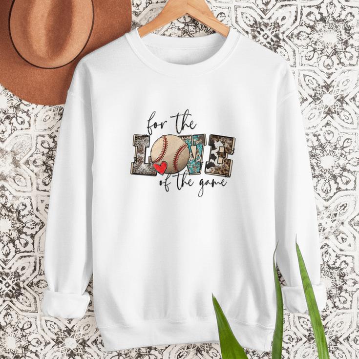 Baseball Mom Leopard For The Love Of The Game Bleached Women Women Crewneck Sweatshirt Baseball Mom Leopard For The Love Of The Game Bleached Women Women Crewneck Sweatshirt