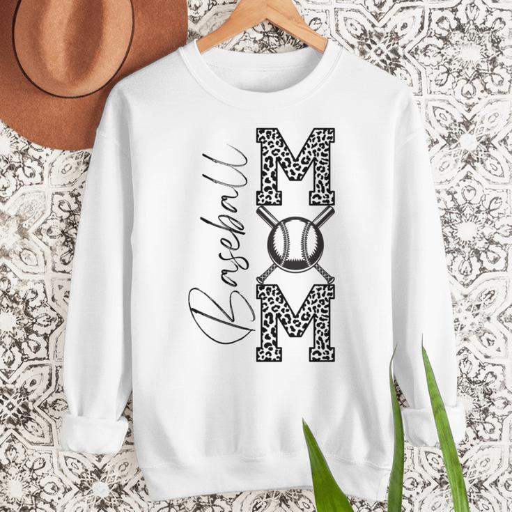 Baseball Mom Leopard Women Crewneck Sweatshirt Baseball Mom Leopard Women Crewneck Sweatshirt