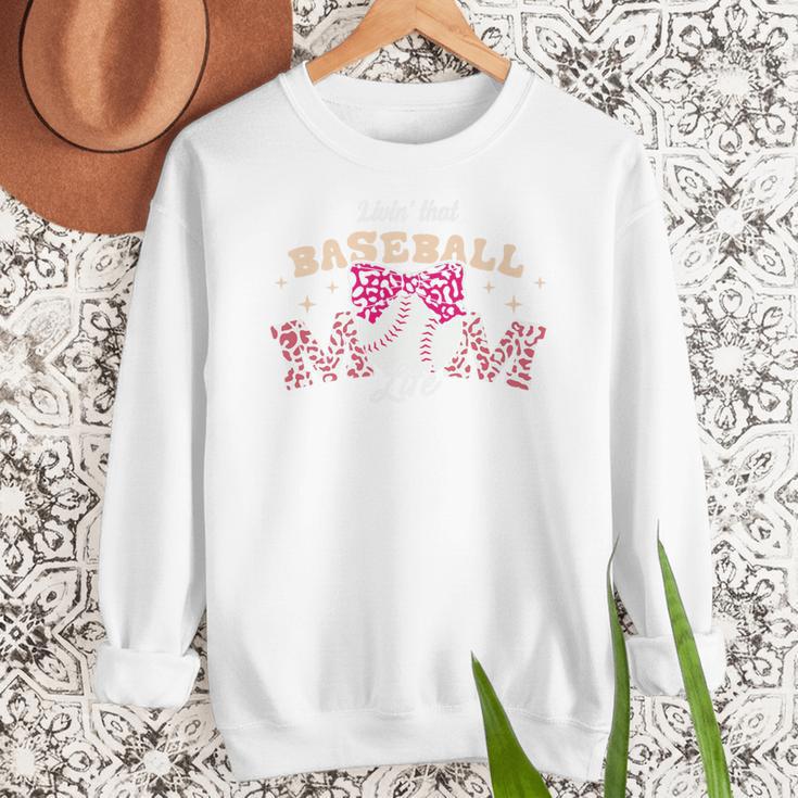 Baseball Mom Livin That Baseball Mom Life Premium Women Crewneck Sweatshirt Baseball Mom Livin That Baseball Mom Life Premium Women Crewneck Sweatshirt
