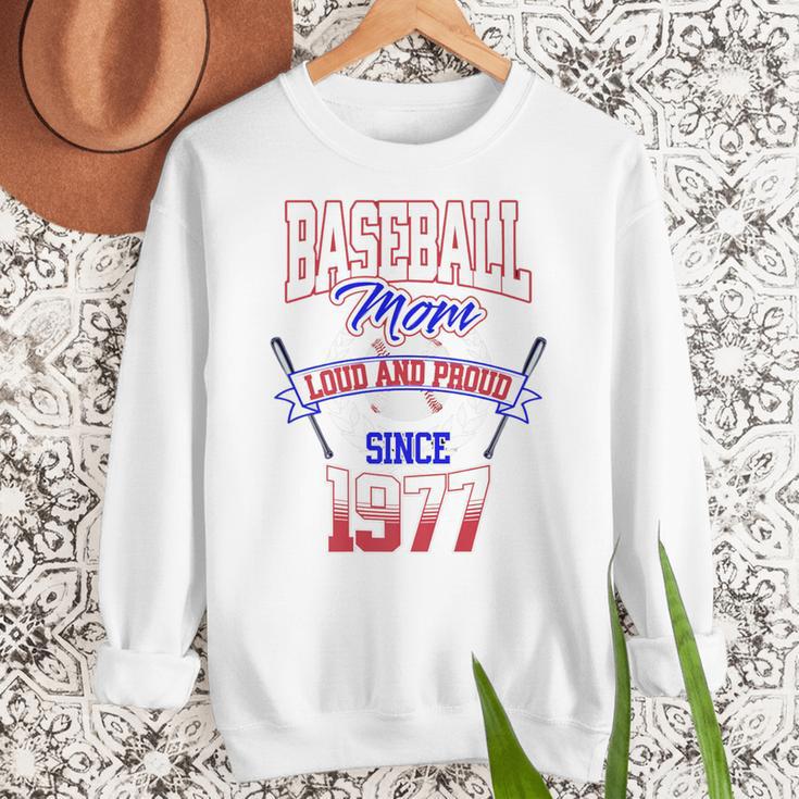 Baseball Mom Loud & Proud Since 1977 Premium Women Crewneck Sweatshirt Baseball Mom Loud & Proud Since 1977 Premium Women Crewneck Sweatshirt