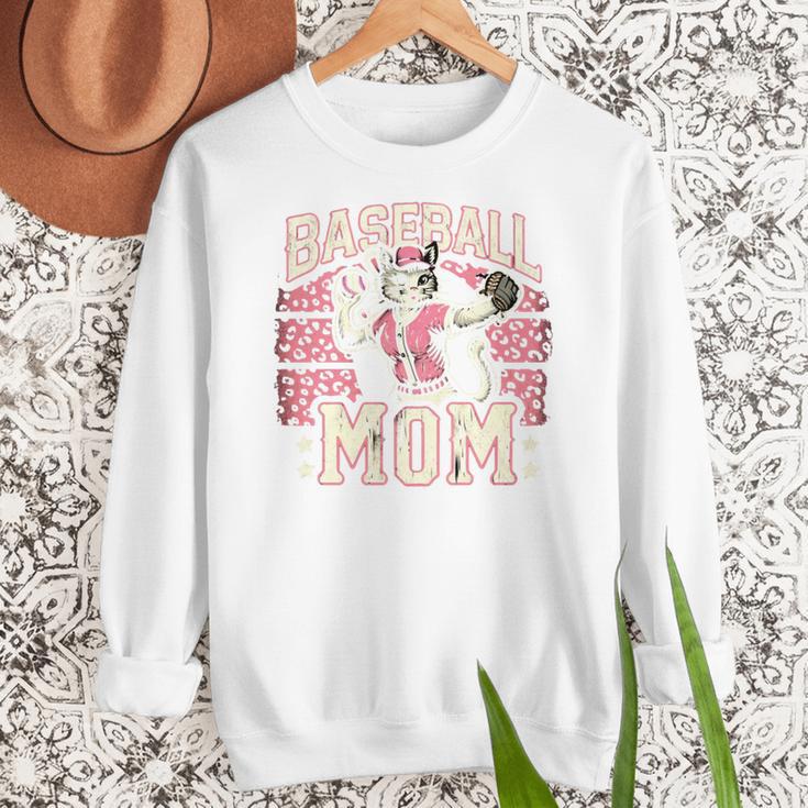 Baseball Mom Mama Mother's Cat In My Baseball Mom Era Women Crewneck Sweatshirt Baseball Mom Mama Mother's Cat In My Baseball Mom Era Women Crewneck Sweatshirt