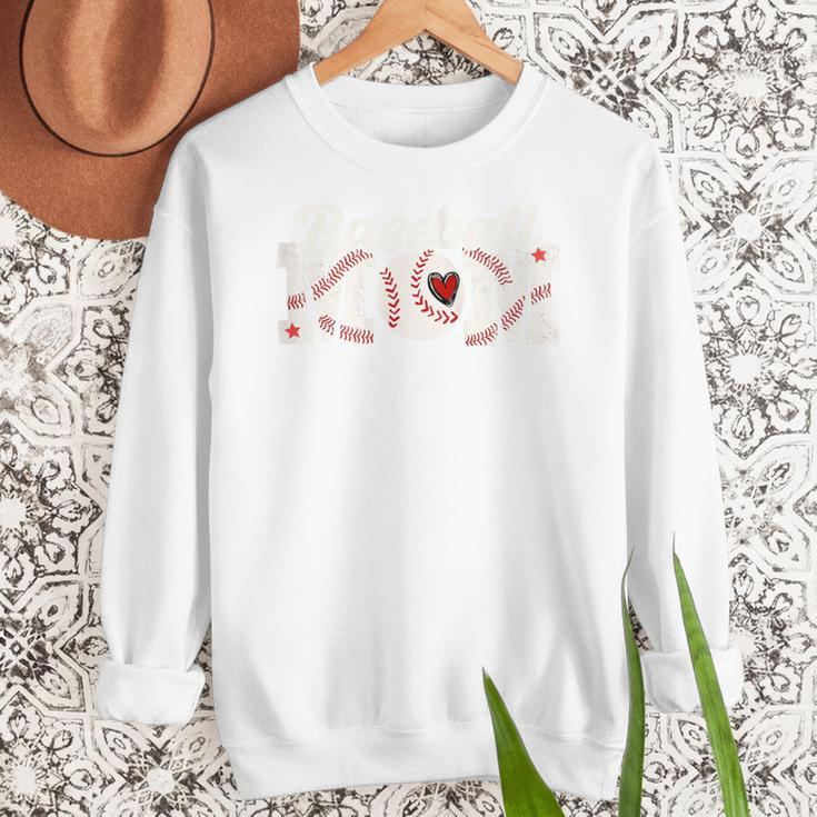 Baseball Mom Mama Mother's Day Player Women Crewneck Sweatshirt Baseball Mom Mama Mother's Day Player Women Crewneck Sweatshirt