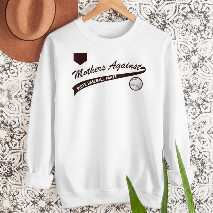 Baseball Mom Mothers Against Baseball Pants Women Crewneck Sweatshirt Baseball Mom Mothers Against Baseball Pants Women Crewneck Sweatshirt