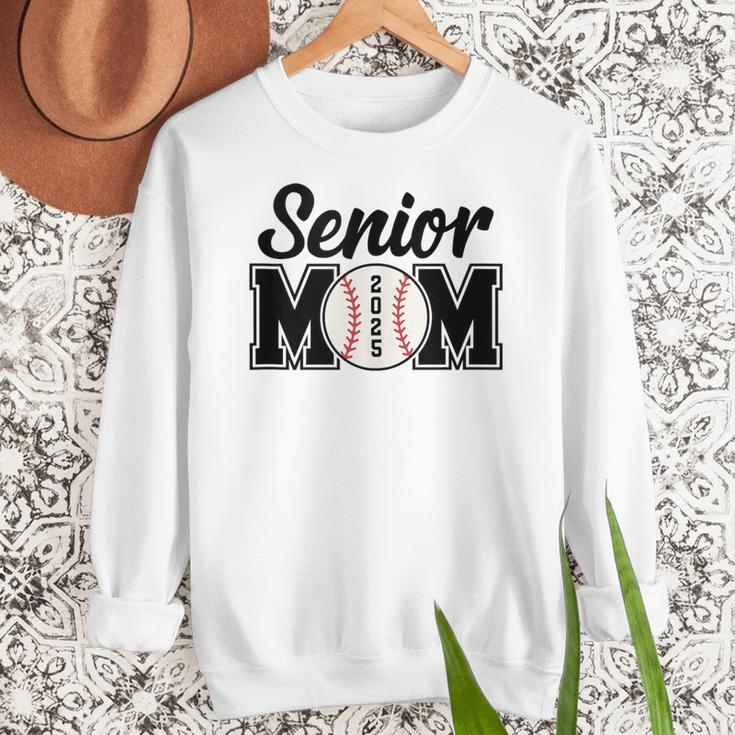 Baseball Mom Senior 2025 Mama Baseball Players High School Women Crewneck Sweatshirt