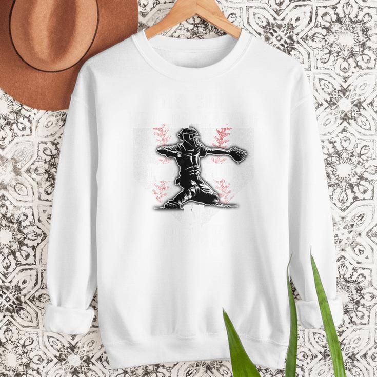 Baseball Mom My Son Will Be Waiting For You At Home Premium Tri-Blend Women Crewneck Sweatshirt