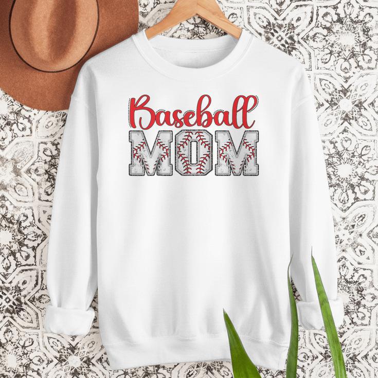 Baseball Mom Sporty Humor Raglan Baseball Tee Women Crewneck Sweatshirt Baseball Mom Sporty Humor Raglan Baseball Tee Women Crewneck Sweatshirt