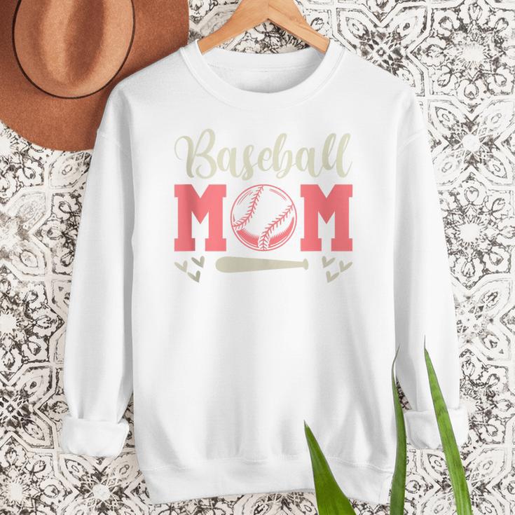 Baseball Mom And Sweet For Moms With Baseball Kids Women Crewneck Sweatshirt