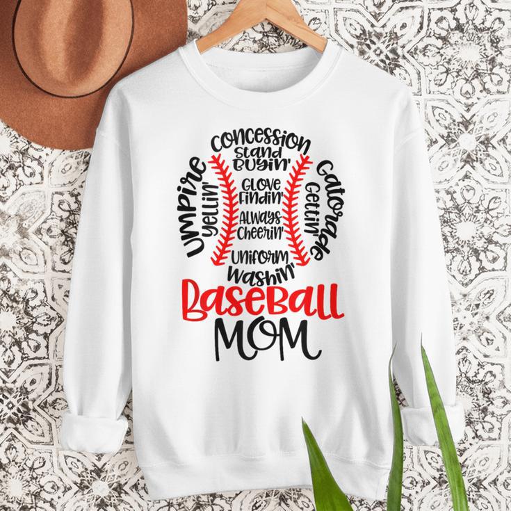 Baseball MomBall Game Mother's Day 2023 Women Crewneck Sweatshirt Baseball MomBall Game Mother's Day 2023 Women Crewneck Sweatshirt