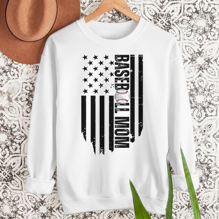 Baseball Mom USA Flag Baseball Mama Day Vibes Mama Women Crewneck Sweatshirt Baseball Mom USA Flag Baseball Mama Day Vibes Mama Women Crewneck Sweatshirt