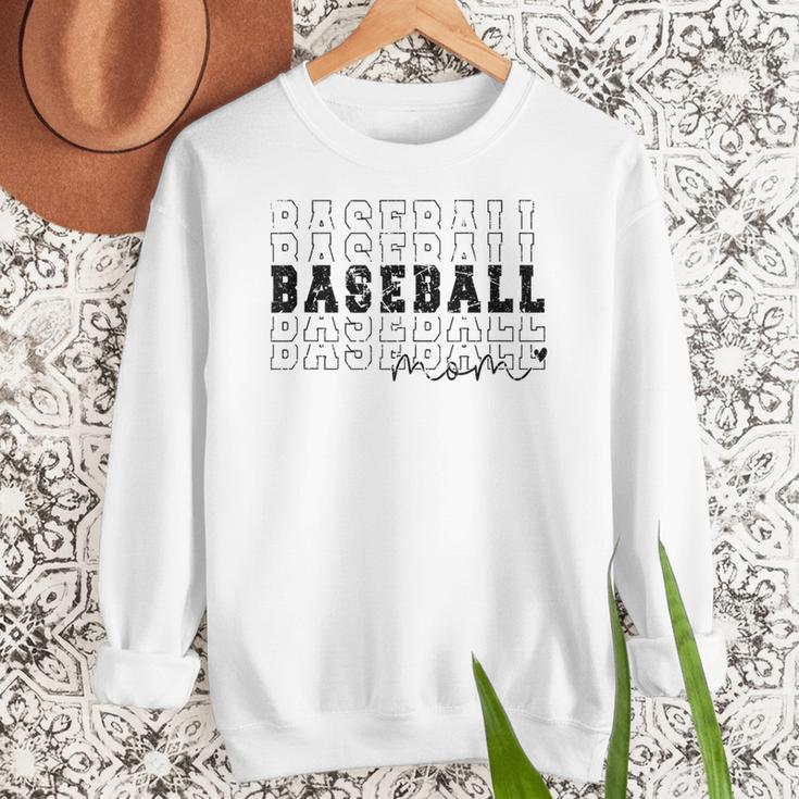 Baseball Mom Vintage Sporty Humor Women Crewneck Sweatshirt